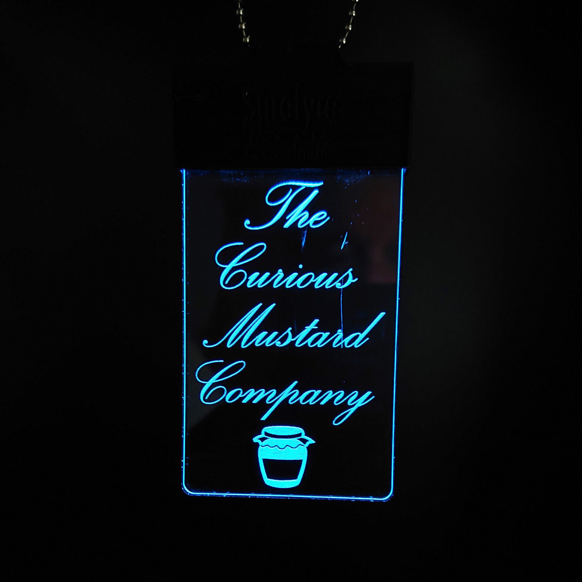 Illuminated lanyard tag white