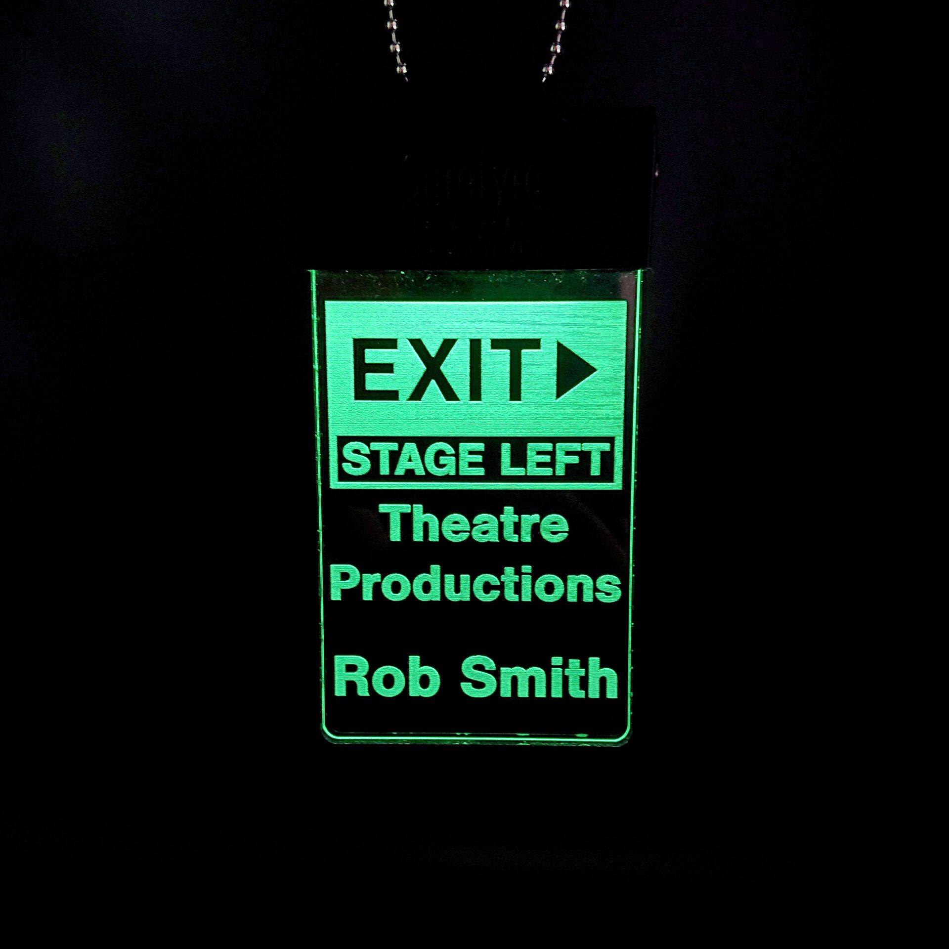Illuminated lanyard tag white