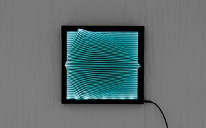 Illuminated 3D cube illusion