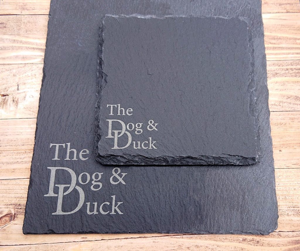 Branded slate tableware
