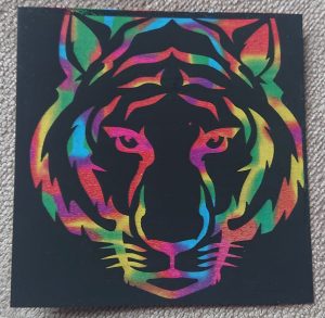 Scratch paper tiger