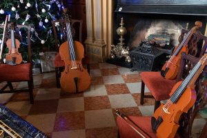 The String Quartet in place at Charlecote Park House