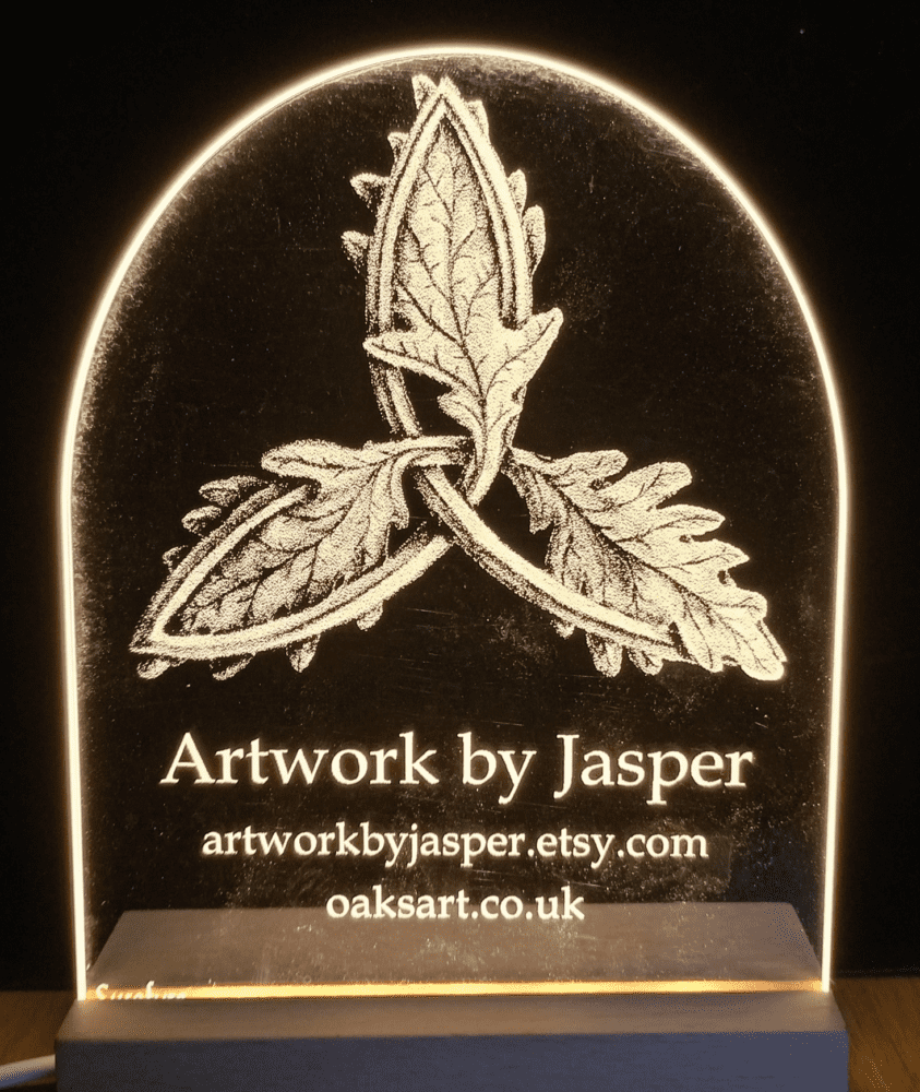 Artwork by Jasper illuminated sign