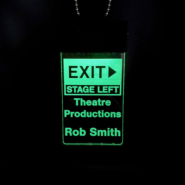 Illuminated lanyard tag green