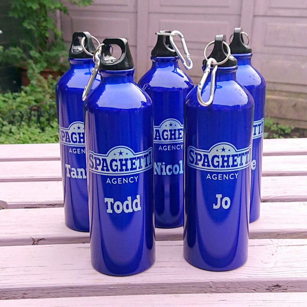 Laser engraved water bottles