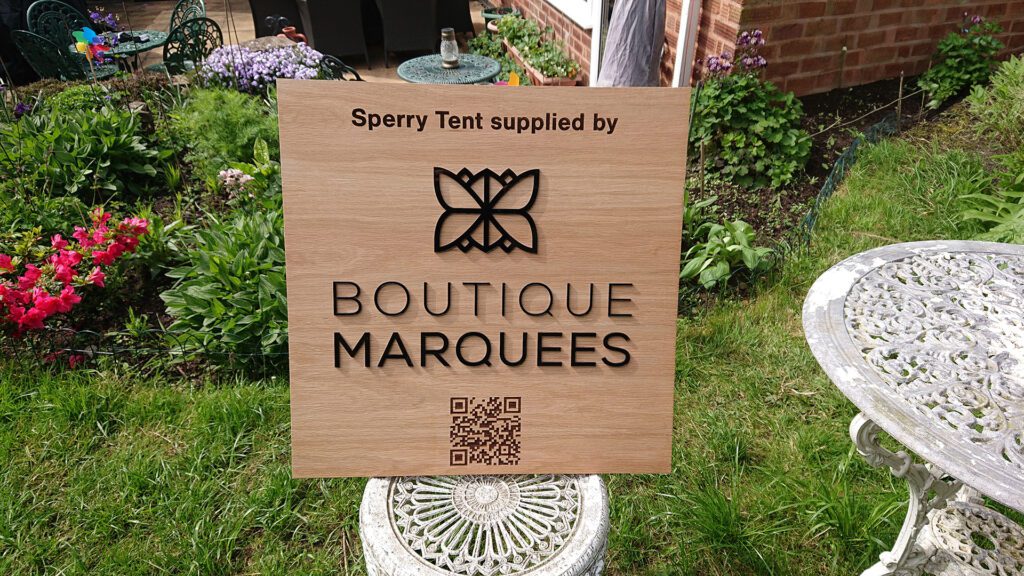 Boutique marquees sign
