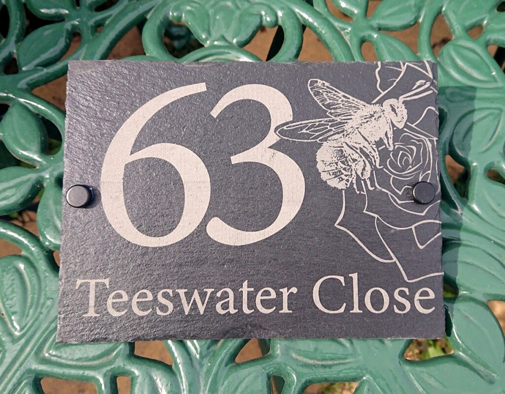 Slate house sign