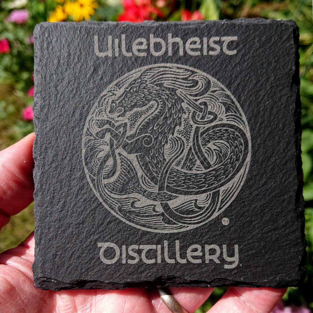 Uilebheist slate coaster