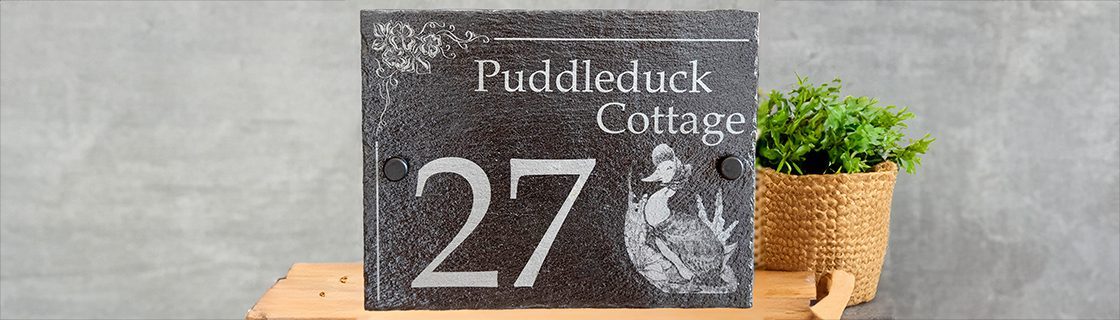 Slate house sign